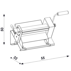 Pastaline Manual Cookie Pastry Fondant Marzipan Chocolate Dough Sheeter Roller